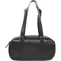Cinque Leder Handtasche Henkeltasche Diane Bowling Bag Black schwarz