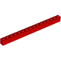 LEGO 250 Stück 2465 Stein Brick 1x16 Part Basic Steine 250 Rot