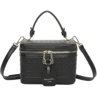 Gallantry Paris Gallantry, Vanity Tasche Hahnentritt mit Kettengriff und Schulterriemen, Schwarz