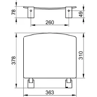 Keuco Klappsitz Plan chrom/schwarzgrau 14980010037