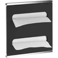 Keuco PLAN Integral Modul Waschtisch 2, Papiertuchspender, Anschlag links, 44985013701, Farbe: verchromt / schwarz matt