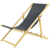 Sonstiges Liegestuhl grau 4er Set klappbar aus Holz-mit Absicherungssystem Klappstuhl Sonnenstuhl Strandstuhl Holzklappstuhl Gartenliegen Sonnenliege