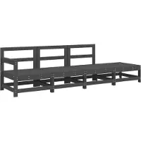 Sonstiges 4-tlg. Garten-Lounge-Set Grau Massivholz Kiefer