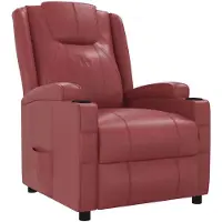 vidaXL Relaxsessel Weinrot Kunstleder