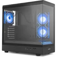 Nox Xtreme Hummer NXHUMMERSIGNALBK, Midi Tower, PC, Schwarz, ATX, micro ATX, SPCC, Gehärtetes Glas, Multi