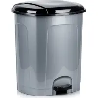 Orion Grauer 50L Pedaleimer aus Kunststoff, robust & hygienisch