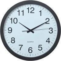Ginza.se Aruba, Wand, Quarzuhr, Kreis, Schwarz, Weiß, Kunststoff, Glas