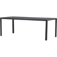 Ebuy24 Gartentisch Giardini, quadratisch, schwarz, 200 cm breit, 200 cm tief, 72 cm hoch
