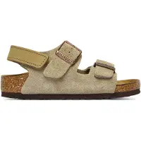 Birkenstock - Kid's Milano AS Suede Leather - Sandalen Gr 32 - Narrow braun/beige