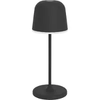 Eglo Tischleuchte "MANNERA-S Tischlampe - Alu, Stahl - LED - 1,8W - IP54", schwarz, 1, Ø 7,5cm H: 20cm, 1 Stk., Leuchten, Akku Außentischleuchte, Gartenlampe m. Erdspieß, H20 x Ø7,5 cm, Tischleuchte