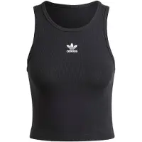 Adidas Originals Tanktop ORIGINALS "ESS RIB TANK", Damen, Gr. XL, schwarz, Obermaterial: 46% Baumwolle, 45% Viskose, 9% Elasthan, Tops Tanktop, für Erwachsene