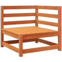 vidaXL Garten-Ecksofa Wachsbraun 70x70x67 cm Massivholz Kiefer
