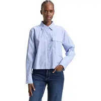 Tom Tailor Denim gestreift, kurze Form, mit Brusttasche
