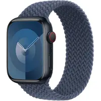 Apple Geflochtenes Solo Loop für Watch Series 1 - 9 / SE (38/40/41 mm) | Series 10 / 11 (42 mm) - Größe 7 - Storm Blue