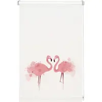 Gardinia EASYFIX Rollo Digiprint Flamingo 70 x 150 cm Farbe: weiß/Nachbildung