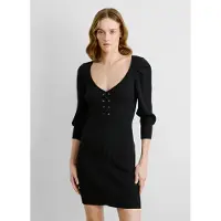 Pepe Jeans für Damen. PL953729 Olaia Kleid schwarz (XS), Lässig, Viskose, Langarm