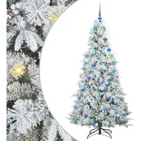 vidaXL Künstlicher klappbarer Weihnachtsbaum Weiß 180 cm PE und PVC