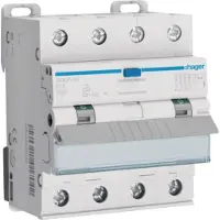 Hager AFX413D Fehlerstrom-Leitungsschutzschalter 4P 10kA B-13A 300mA Typ A