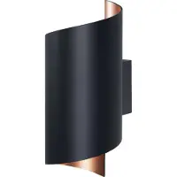 Osram SMART+ Matter Wall Twist LED Wandleuchte Schwarz 230x127mm, 12W, 700lm, TW 3000-6500K, WiFi, Alexa, Alu