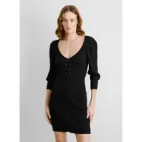 Pepe Jeans für Damen. PL953729 Olaia Kleid schwarz (XL), Lässig, Viskose, Langarm