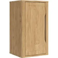 Yiwydaa Badezimmer-Wandschrank mit Tür FLORO Wachsbraun 35 x 30 x 60 cm