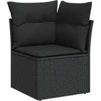 vidaXL Gartensofa-set 8 stk. Schwarz Poly-Rattan
