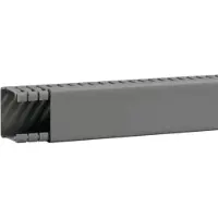 Hager BA64004007030O Verdrahtungskanal ohne Bodenstanzung aus PVC BA6 40x40mm steingrau - 2 Meter