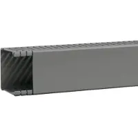 Hager BA66006007030O Verdrahtungskanal ohne Bodenstanzung aus PVC BA6 60x60mm steingrau - 2 Meter