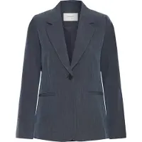 B.young Blusenblazer "Damen Blazer BYDANTA", Damen, Gr. 42, blau (navy blazer melange), Obermaterial: 78% Polyester PES. 18% Viskose CV. 4% Elasthan EL., Blazer Blusenblazer