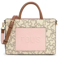 Tous für Damen. 2002188201 Mittlere Shopper-Tasche Amaya beige, rosa (OSFA), Lässig, Polyurethan