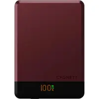 Cygnett MagSlim, 10000 mAh, Kabelloses Aufladen, Farbe Kirsche