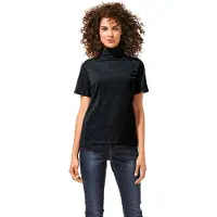 HEINE Rollkragenshirt "Rollkragen-Shirt", Damen, Gr. 34, schwarz, 95% Baumwolle, 5% Elasthan, LINEA TESINI BY , unifarben, Shirts Rollkragenshirt