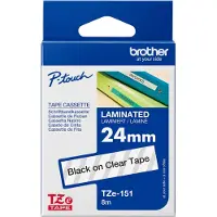 Brother Schriftband 24mm, Schwarz auf transparent, TZe, Schwarz, Wärmeübertragung, Philippinen, 5 Jahr(e)