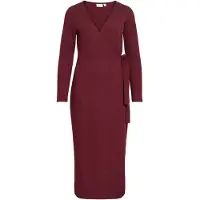 Vila Viraffi Midi Kleid Mit V-ausschnitt