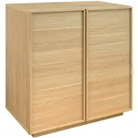 Sweeek - Anrichte Holzlook 2 Türen 80 cm - Natur