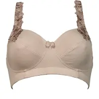 Elbrina Bügelloser BH , Damen, Gr. 105, Cup C, beige (fudge), Obermaterial: 95% Baumwolle, 5% Elasthan, BHs Bügelloser BH