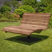 SCALANT Waldsofa Swing mit Auflage und Kissen, Thermokiefer, Wellenliege