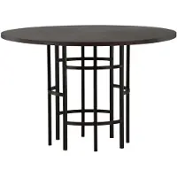 Furnlux Classic FURNLUX Dining Table Copenhagen Brown Und Black 115cm / Hauptfarbe: Braun / Abmessungen: 115 x 115 x 74 cm