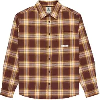 Element Langarmhemd "All Season 1Pkt Lightweight", Herren, Gr. S, braun (java, cornsilk plaid), Obermaterial: 80% Baumwolle, 20% Polyester., Hemden Langarmhemd