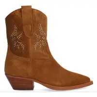 Alpe für Damen. 554411 Wester braune Lederstiefeletten (37), 3 bis 5 cm, Reißverschluss, Lässig