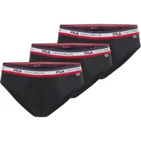 FILA Slip "MAN BRIEF", Herren, Gr. M, schwarz, Obermaterial: 95% Baumwolle, 5% Elasthan, unifarben, körpernah, Unterhosen Slip, mit feuchtigkeitsableitenden Eigenschaften