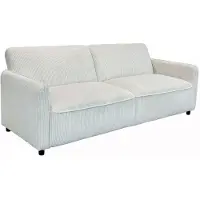 Notio Living 3-Sitzer "Allie Curved Schlafsofa 209 cm", beige (creme), B:209cm H:80cm T:91cm, 90% Polyester, 10% Nylon, Sofas, 3-Sitzer, Bettfunktion (110/190), verstellbare Rückenlehne, Cord u. Velours