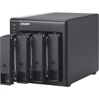 Qnap TR-004, HDD / SSD-Gehäuse, 2.5/3.5", Serial ATA II, Serial ATA III, 3 Gbit/s, Hot-Swap, Schwarz