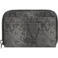 s.Oliver Geldbörse Zip Around Wallet Grey / Black schwarz