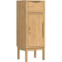 Yiwydaa Badezimmerschrank mit Regal FLORO Wachsbraun 35 x 30 x 90 cm