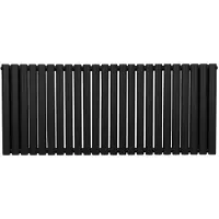 Monster Oval Röhrenheizkörper - 600mm x 1440mm - Schwarz
