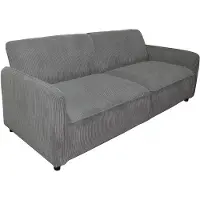 Dorel Home 3-Sitzer "Allie Curved Schlafsofa 209 cm", grau, B:209cm H:80cm T:91cm, 90% Polyester, 10% Nylon, Sofas, 3-Sitzer, Bettfunktion (110/190), verstellbare Rückenlehne, Cord u. Velours
