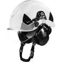 Vevor Schutzhelm ANSI/ISEA Z89.1-zugelassener ABS-Sicherheitshelm mit Visier &amp; Ohrenschützern
