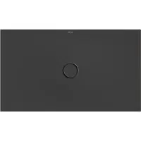 Bette BetteFloor Duschwanne mit Minimum-Wannenträger und BetteGlasur Plus, 1200x700mm, 1672-402PLUS,T1, Farbe: Slate