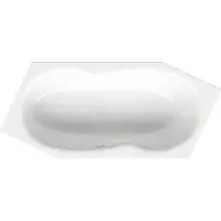Bette BetteMetric Sechseck-Badewanne, 2-Sitzer, Fußende links, Überlauf vorne, 2060x900x450mm, 6841-000AS, Farbe: Weiß mit Antirutsch Sense